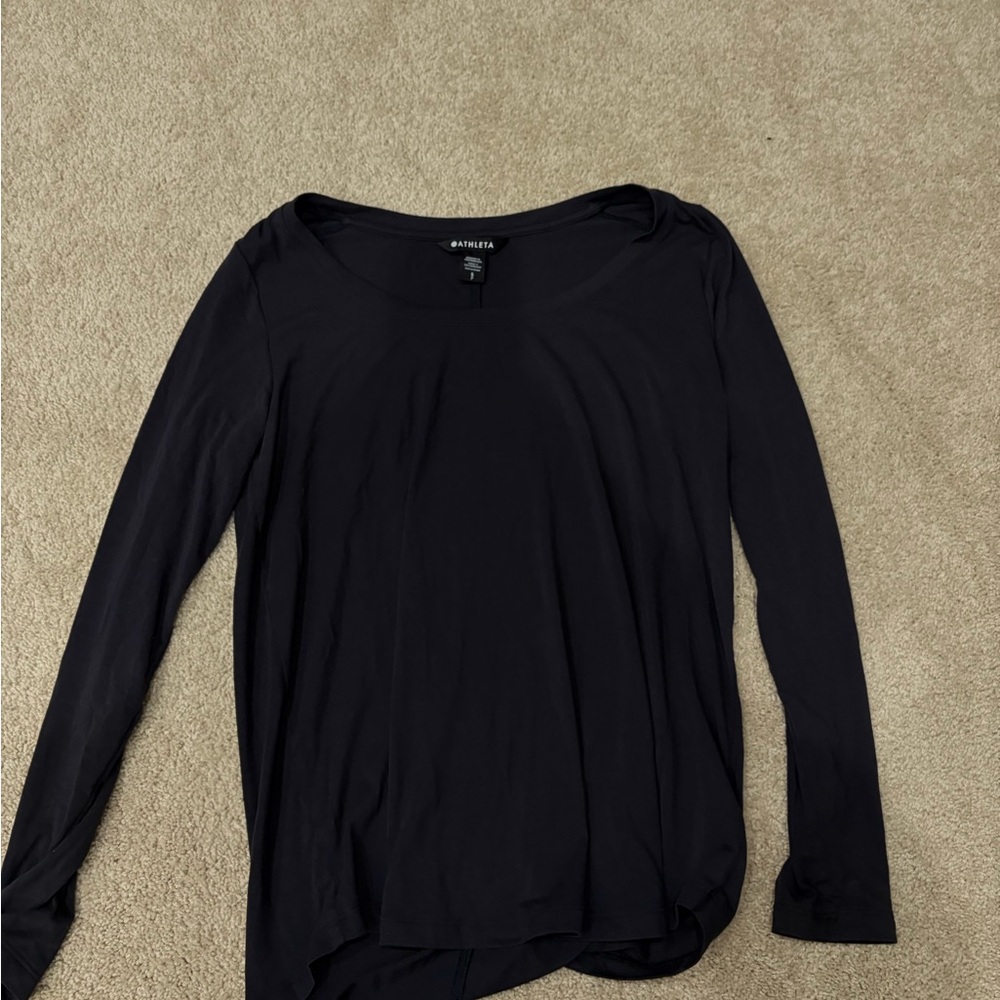 Athleta Black Long Sleeve Tee